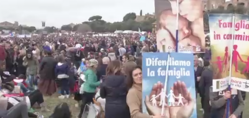Rim: Veliki prosvjed protiv legalizacije istospolnih zajednica