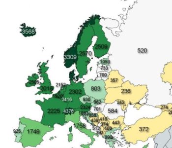 Karta Europe prema prosječnim plaćama