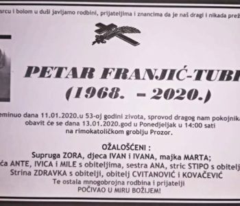 Petar Franjić – Tubić (1968.-2020.)