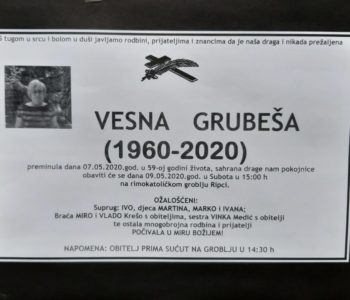 Vesna Grubeša (1960.-2020.)