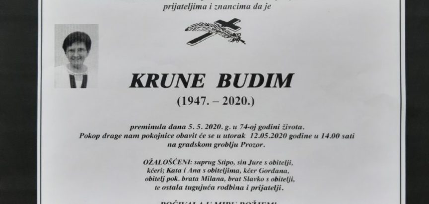 Krune Budim (1947.-2020.)