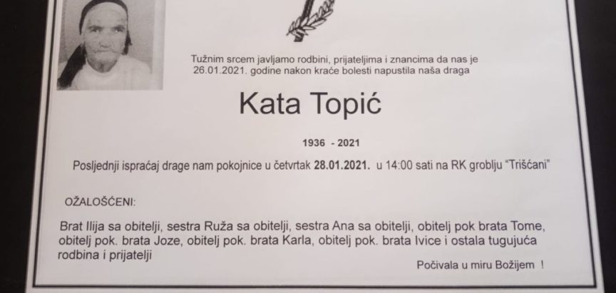 Kata Topić (1936. – 2021.)