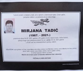 Mirjana Tadić (1967.-2021.)