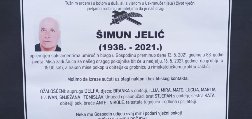 Šimun Jelić (1938. – 2021.)