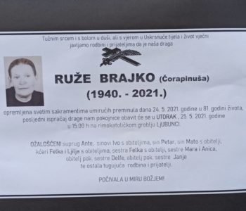 Ruže Brajko (1940.-2021.)