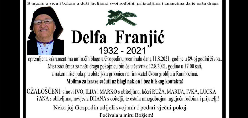 Delfa Franjić (1932.-2021.)