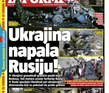 Nevjerojatne naslovnice srbijanskih tabloida o ruskoj invaziji na Ukrajinu