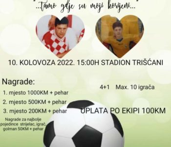 NAJAVA: Memorijalni malonogometni turnir “Mario Pavlović Manjo i Ivan Pavlović” u Gračacu