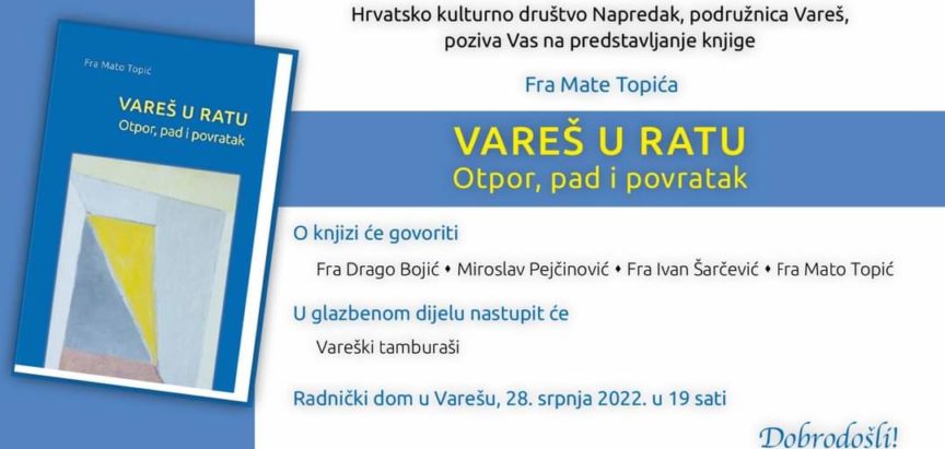 NAJAVA: Promocija knjige fra Mate Topića