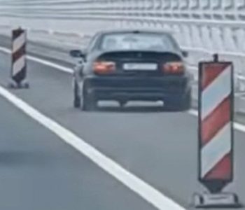 VIDEO:  S BMW-om pretjecao kolonu na Pelješkom mostu