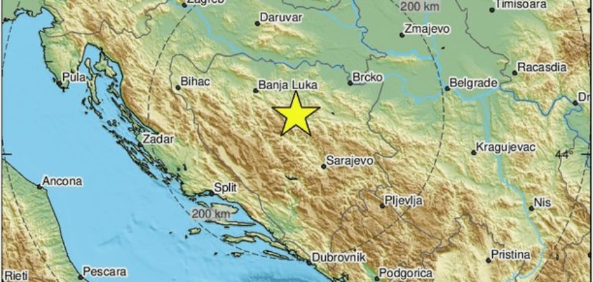 Zemljotres magnitude 4.3 pogodio područje Zenice