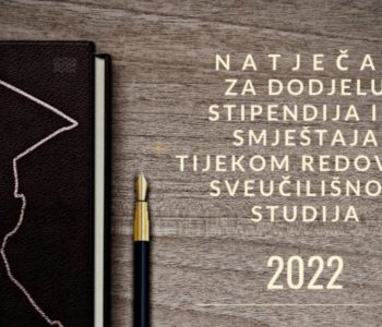 Natječaj za dodjelu stipendija ili smještaja tijekom redovita sveučilišnog studija