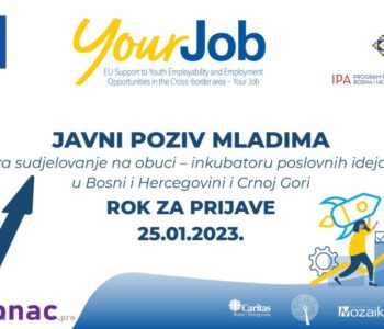 Caritas poziva mlade koji imaju poslovne ideje da se prijave na “Your Job” obuku/inkubator poslovnih ideja