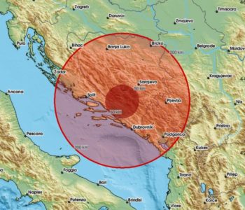 Snažan potres u Bosni i Hercegovini, epicentar kod Mostara