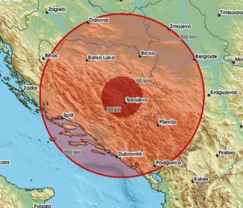 Snažan zemljotres uzdrmao šire područje Sarajeva