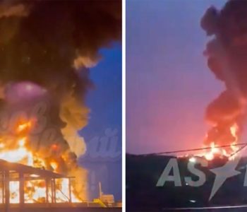 Ogroman požar u Rusiji izbio nakon što su pogođeni naftni spremnici