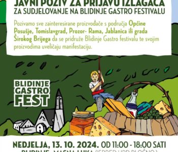 Poziv Blidinje Gastro festivala za prijavu izlagača