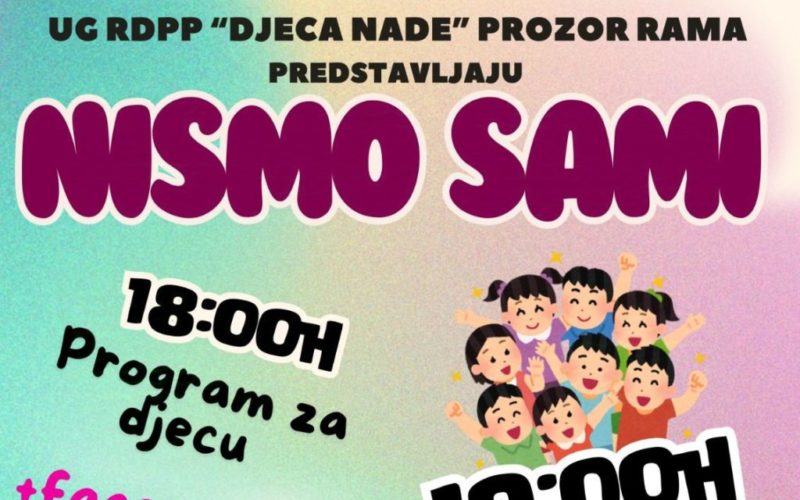 NAJAVA: Humanitarna glazbena manifestacija “Nismo sami”