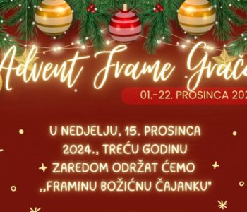 FRAMA Gračac i ove godine poziva sve na treću božićnu čajanku!