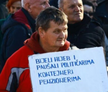 Umirovljenici izašli na ulicu i traže povećanje prosječne mirovine