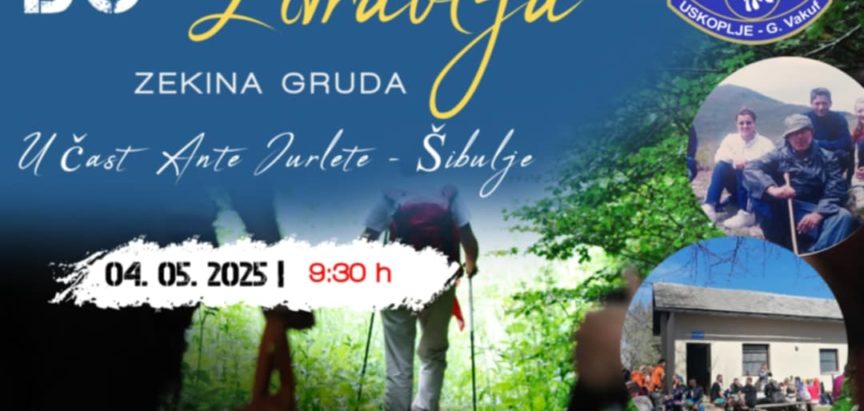 NAJAVA: Planinarski pohod „Pješačenjem do zdravlja“ u organizaciji udruge planinara „Raduša“ iz Uskoplja