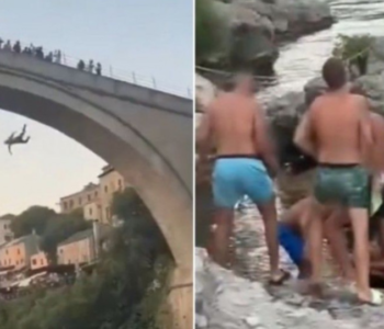 Turist skočio sa Starog mosta pa ga zbog toga tukli