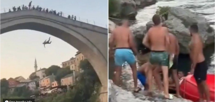 Turist skočio sa Starog mosta pa ga zbog toga tukli