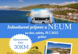 JAVNI PRIJEVOZ: Jednodnevni prijevoz u Neum