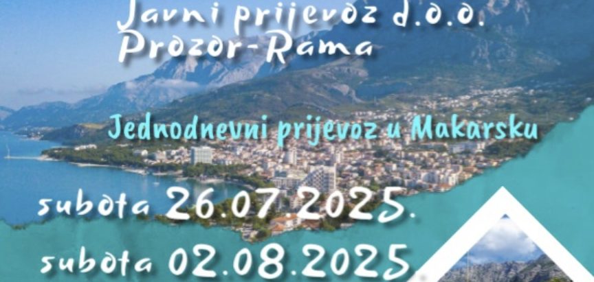 JAVNI PRIJEVOZ: Jednodnevni prijevoz u Makarsku