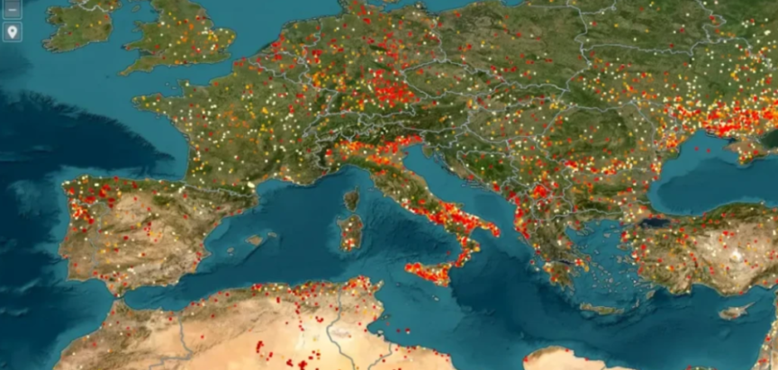 NASA-ini sateliti snimili stotine požara u tjedan dana, najviše na jugu Italije