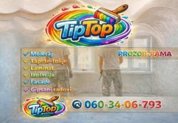 PROMO: TipTop – moleraj, tapete, izlolacije, fasade…
