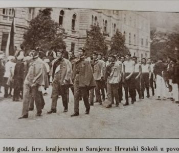 Ministar Pavle Radić na Napretkovoj proslavi tisućgodišnjice hrvatskog kraljevstva u Sarajevu 1925.godine