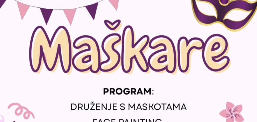 Maškare u Domu kulture, zabava za najmlađe