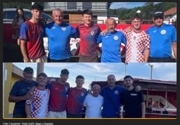PETAR SUČIĆ hrvatski nogometni reprezentativac boravio u svojoj Kandiji u Bugojnu