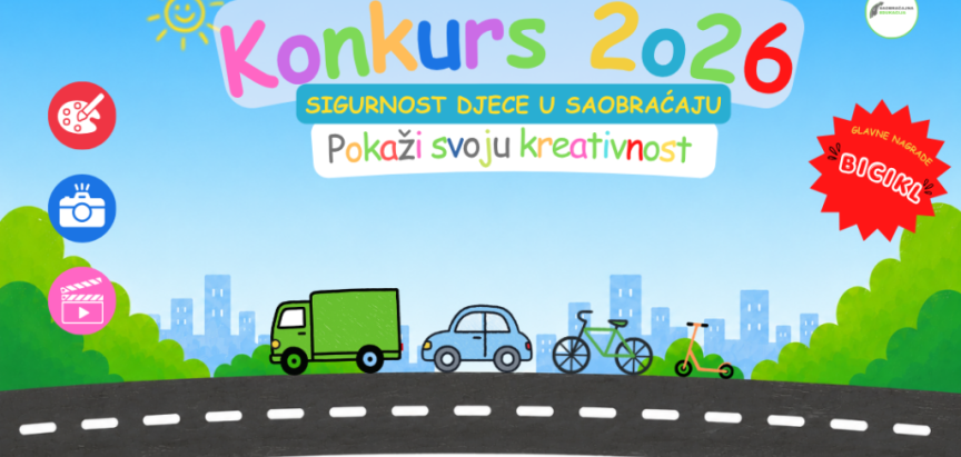 Otvoren natječaj „Sigurnost djece u prometu – pokaži svoju kreativnost 2026“