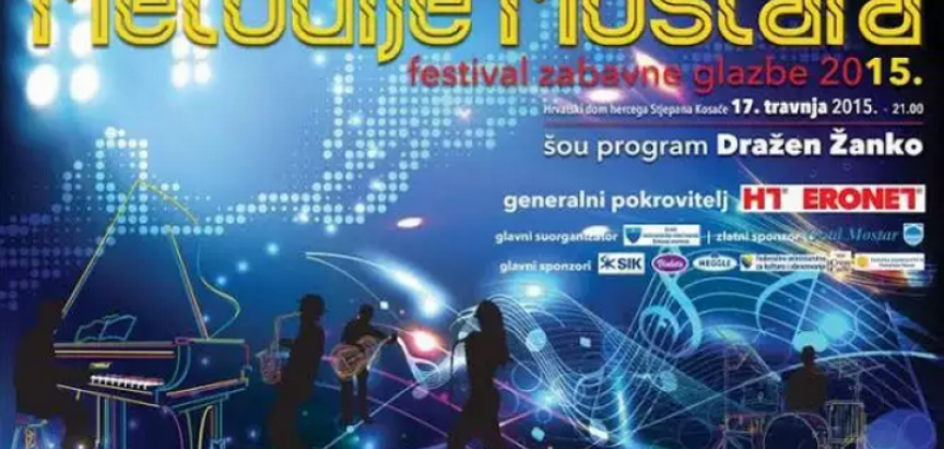 Večeras u Kosači 21. izdanje festival zabavne glazbe Melodije Mostara